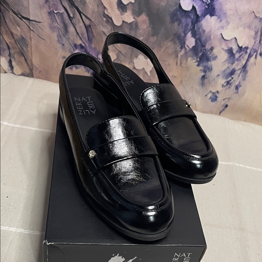 Naturalizer Milo Black Slingback Flats